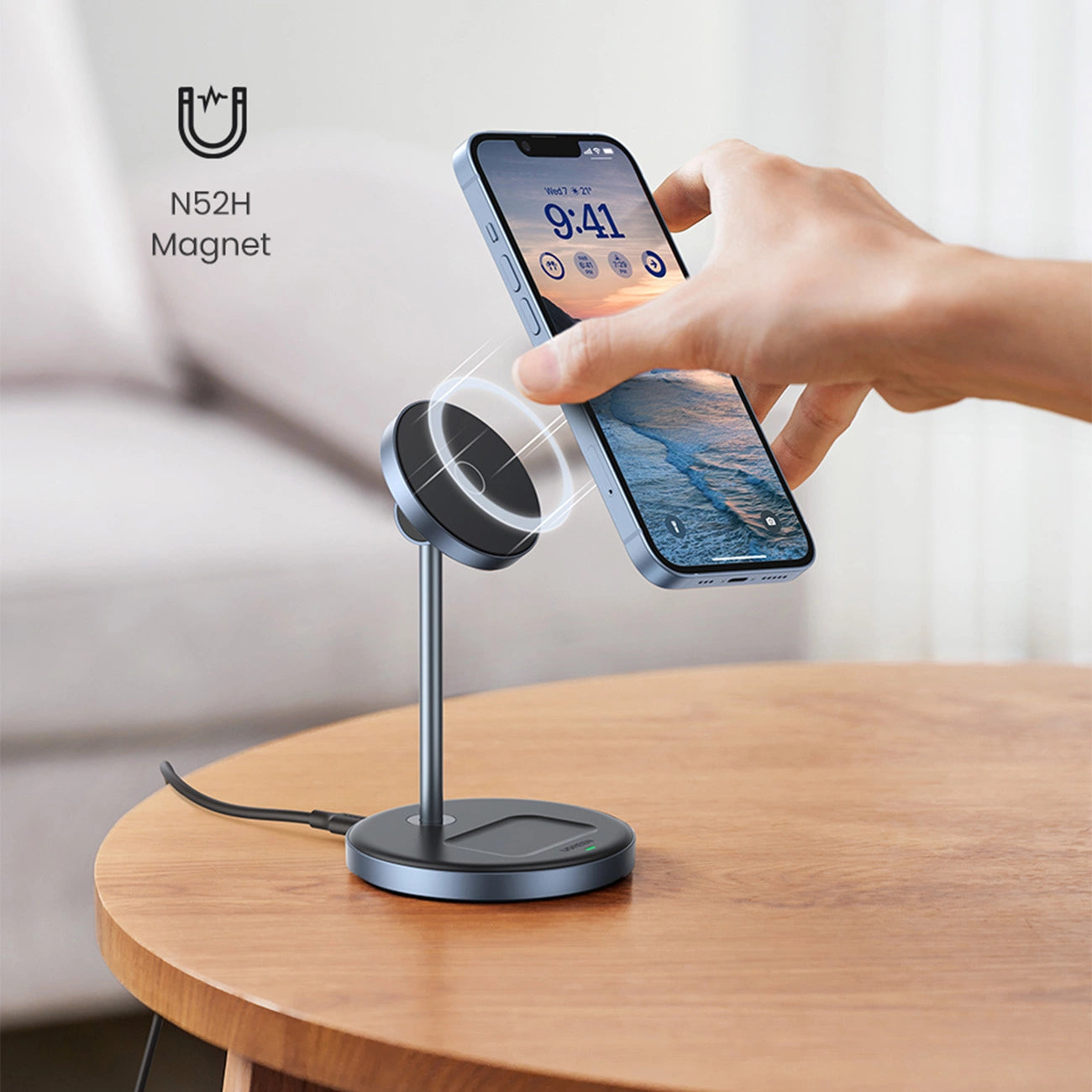 Ugreen CD317 MagSafe / Qi 2in1 charging station - black_4