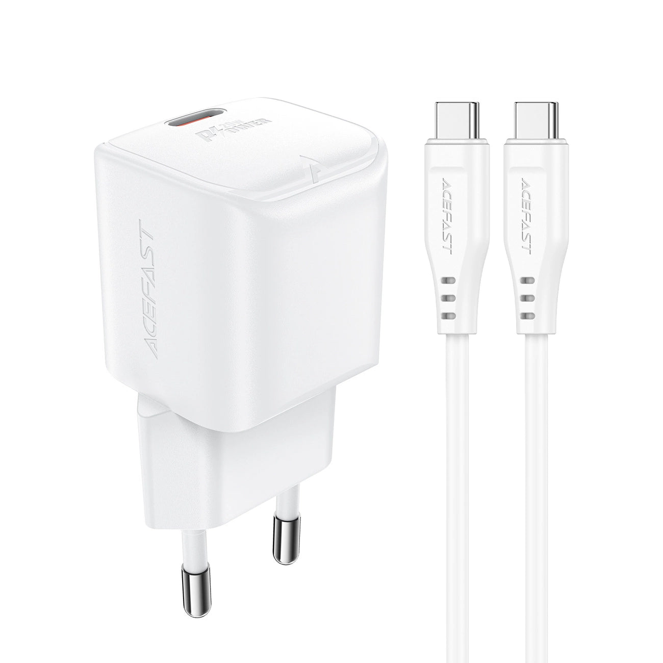 Acefast A73 Mini PD 20W GaN wall charger + USB-C cable - white_0