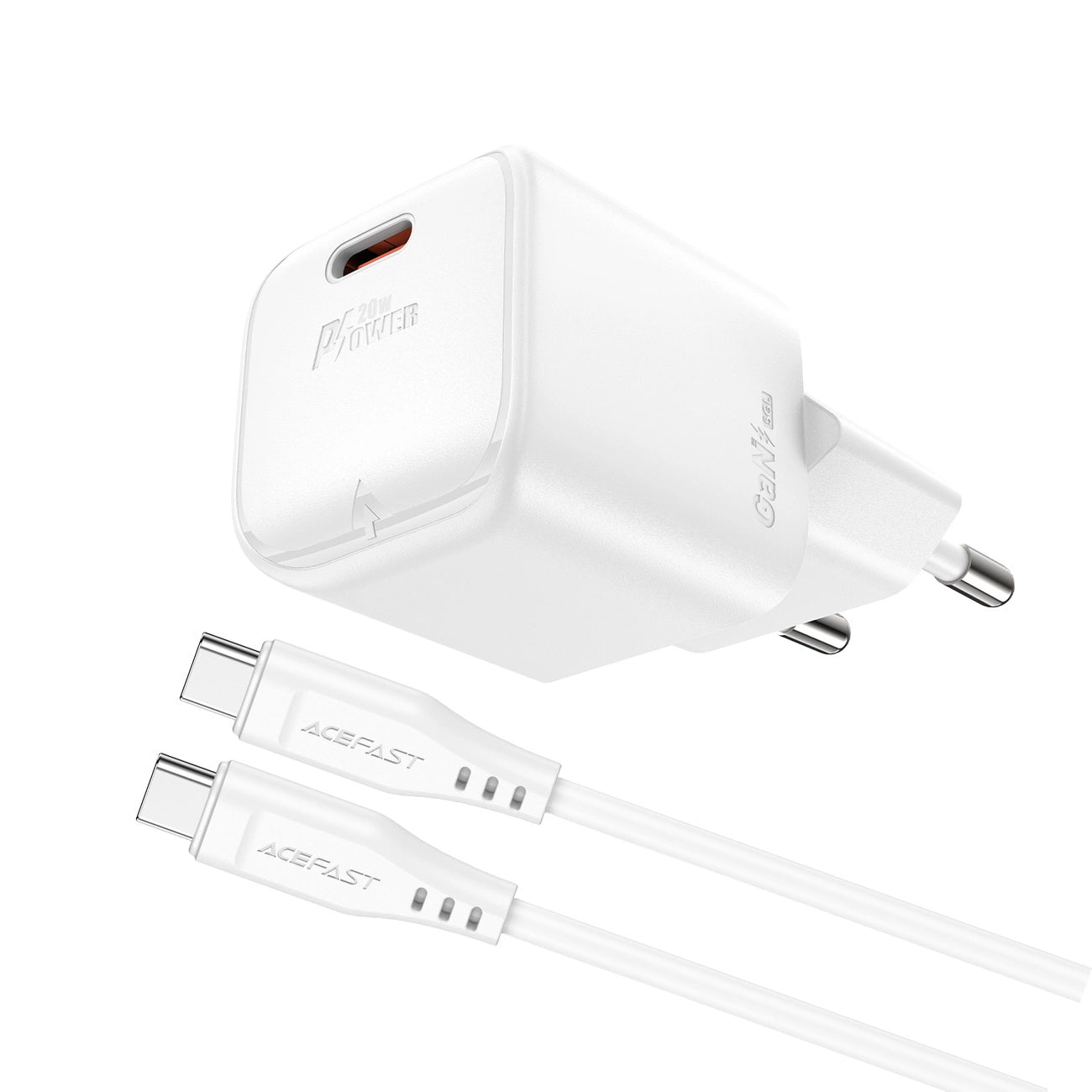 Acefast A73 Mini PD 20W GaN wall charger + USB-C cable - white_1