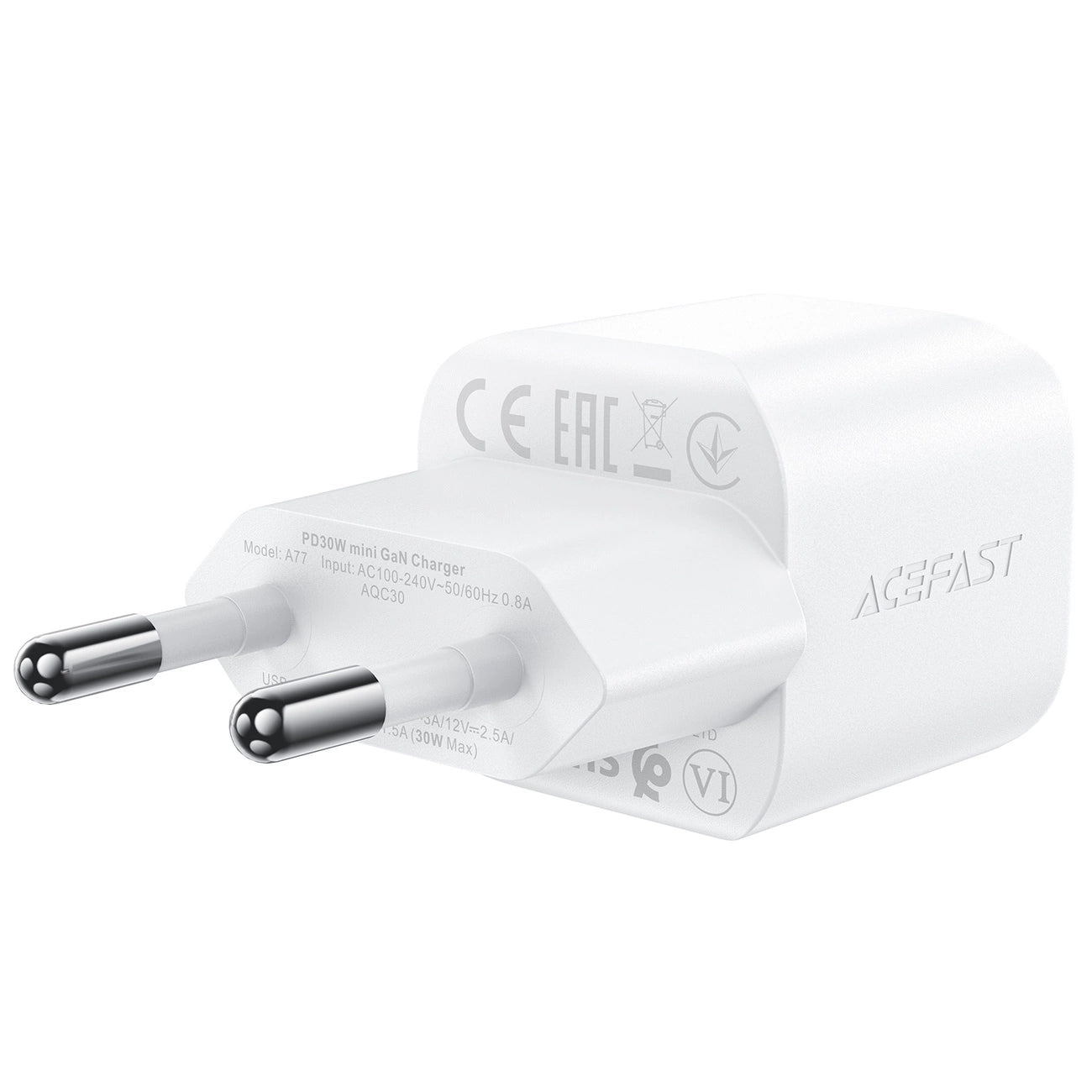 Acefast A77 Mini PD 30W GaN wall charger + USB-C cable - white_2