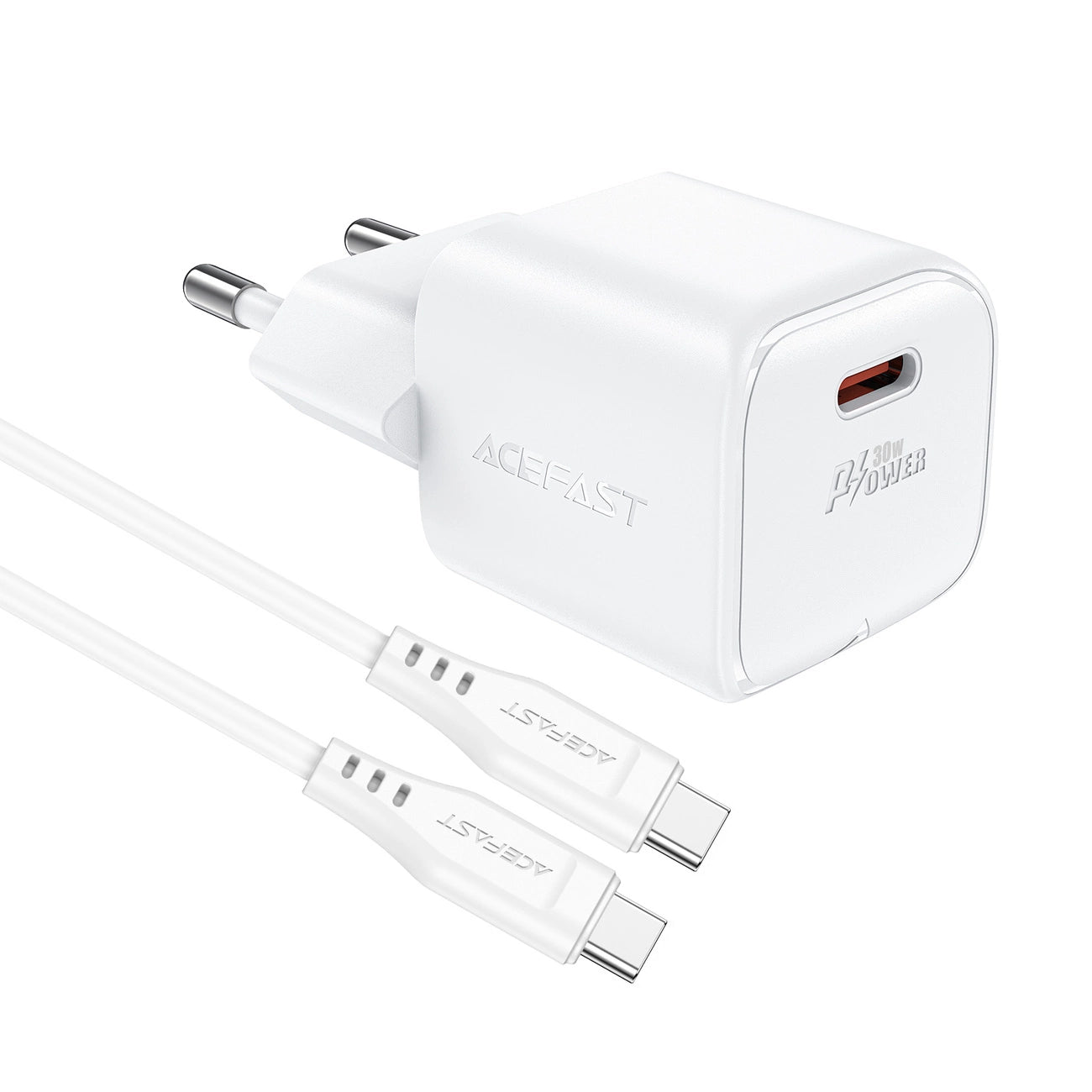 Acefast A77 Mini PD 30W GaN wall charger + USB-C cable - white_3