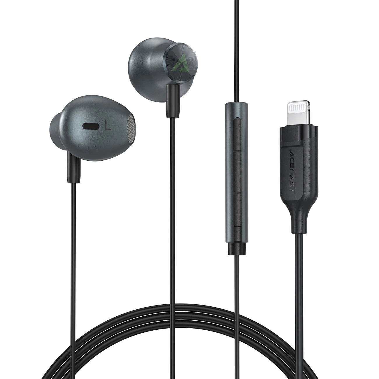 Acefast L1 in-ear headphones with Lightning connector, microphone and remote control 1.2 m - black_1