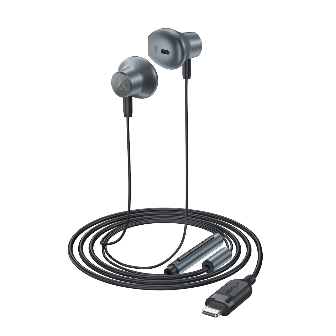 Acefast L1 in-ear headphones with Lightning connector, microphone and remote control 1.2 m - black_3