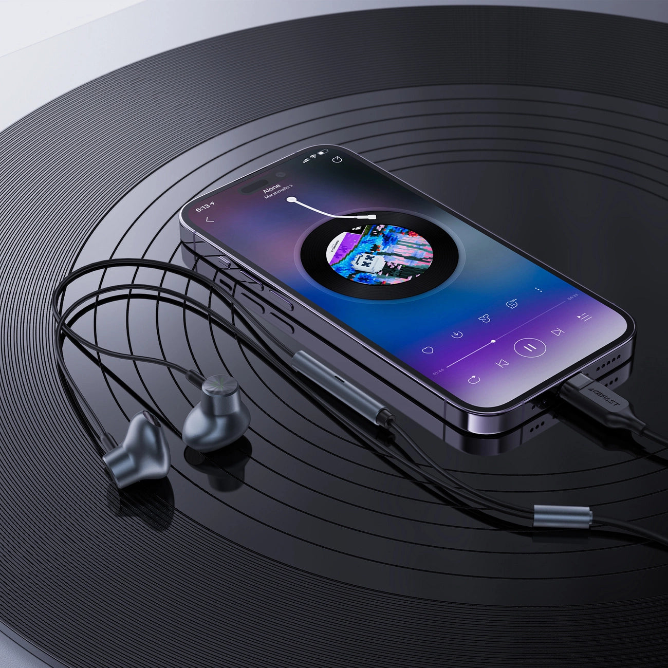 Acefast L1 in-ear headphones with Lightning connector, microphone and remote control 1.2 m - black_4
