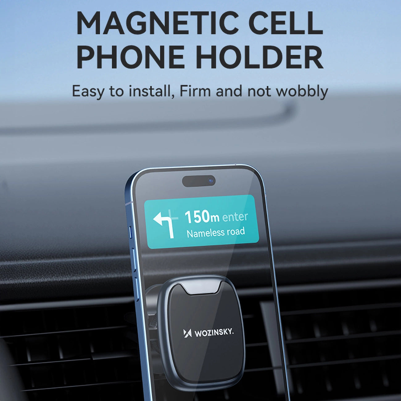 Wozinsky WUMTK magnetic phone holder for car air vent - black_5