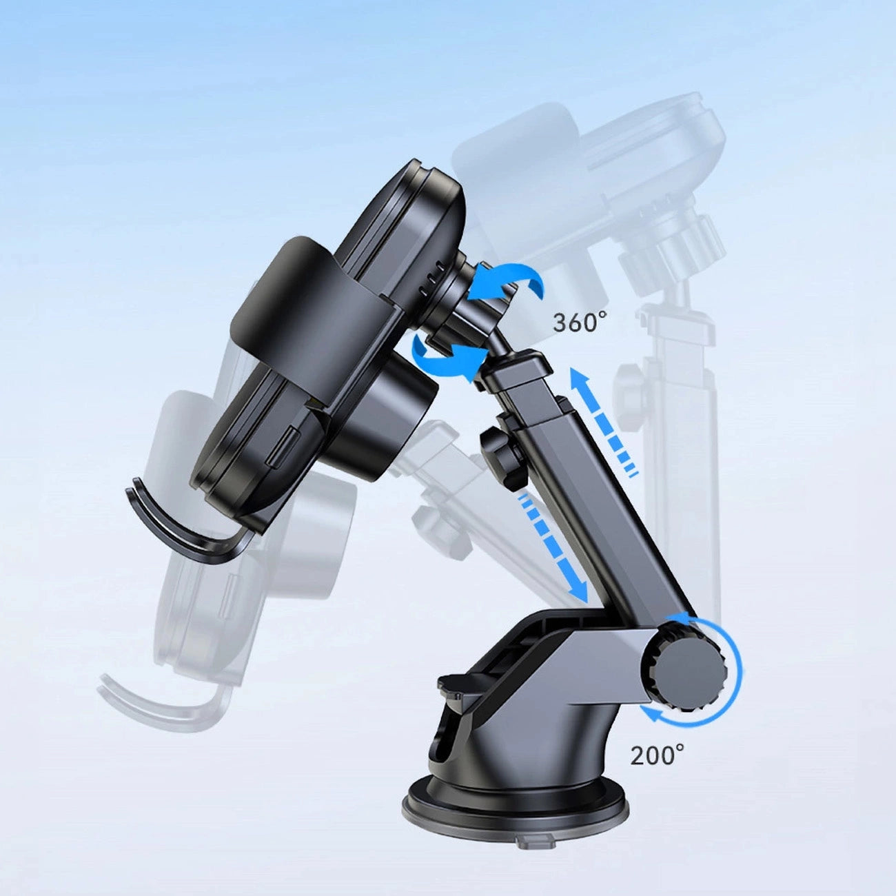 Wozinsky WUMID Phone Holder with 15W Inductive Charger for Car Dashboard - Black_11