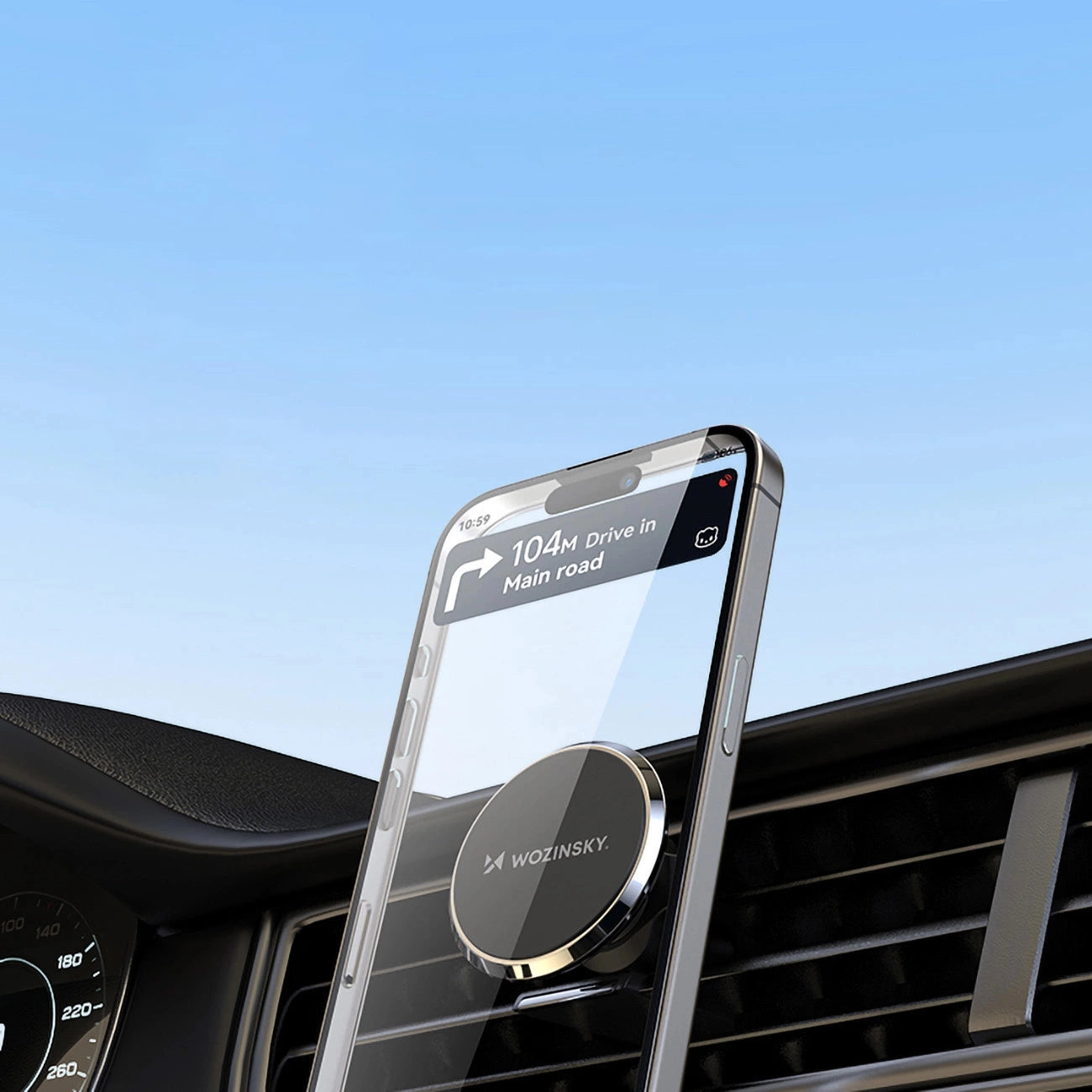 Wozinsky WUMKO magnetic phone holder for car air vent - black_11