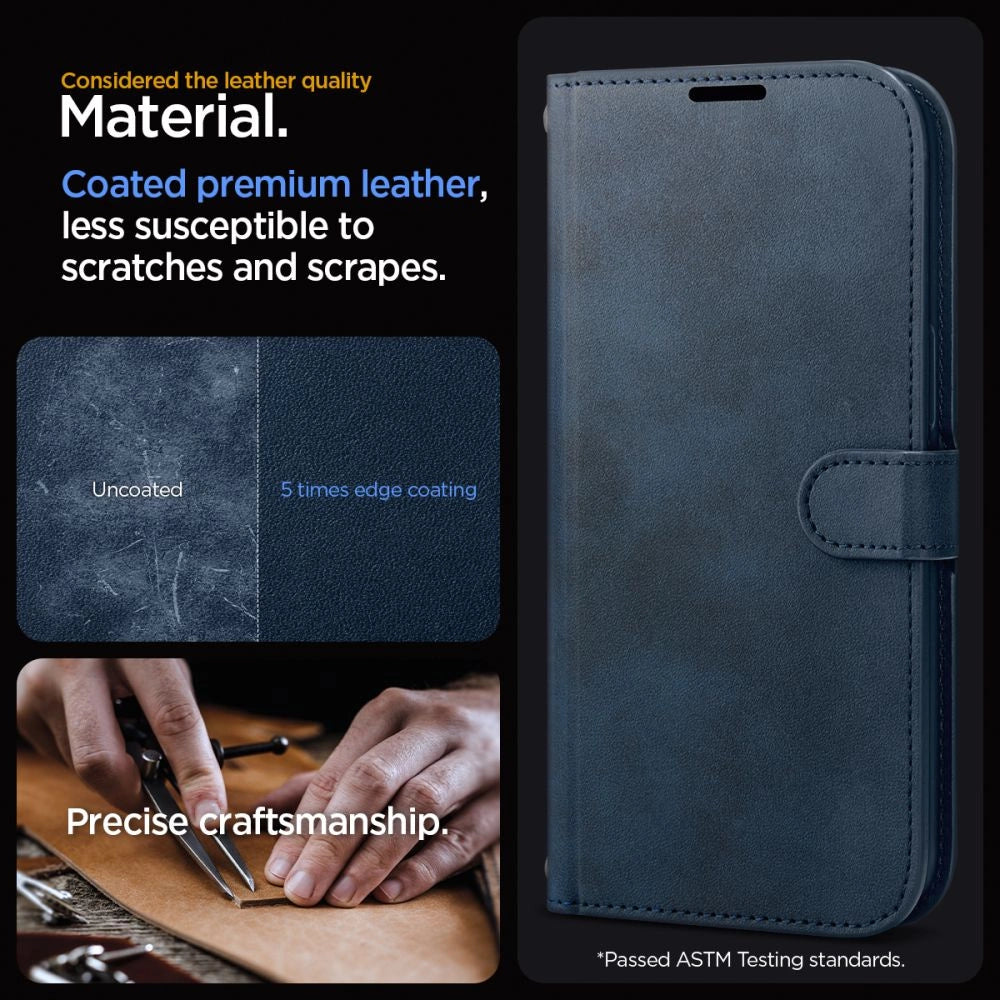 Spigen Wallet S Pro Case for iPhone 15 Pro - Navy Blue_9