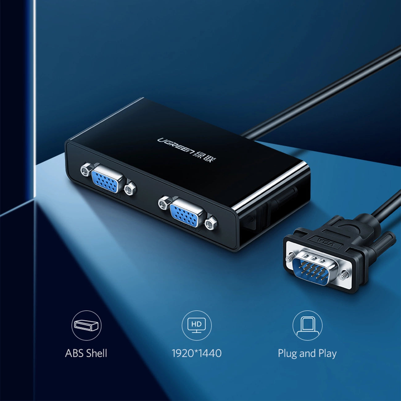 Ugreen 40254 1x2 VGA splitter - black_1