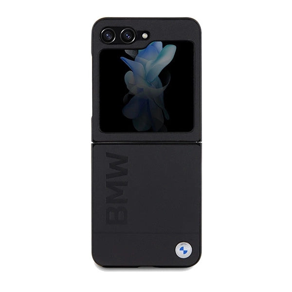 BMW Leather Hot Stamp case for Samsung Galaxy Z Flip 5 - black_1
