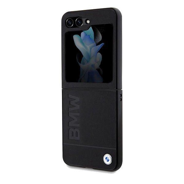 BMW Leather Hot Stamp case for Samsung Galaxy Z Flip 5 - black_5