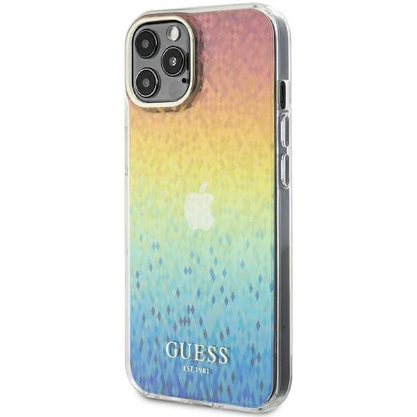 Guess IML Faceted Mirror Disco Iridescent case for iPhone 12/12 Pro - multicolor_1