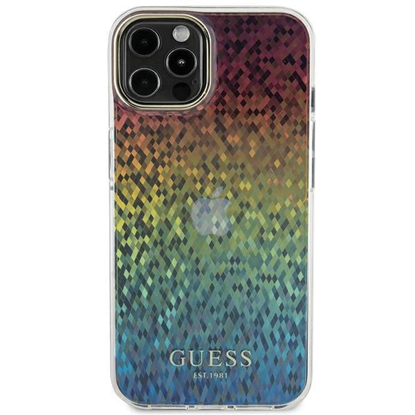 Guess IML Faceted Mirror Disco Iridescent case for iPhone 12/12 Pro - multicolor_2