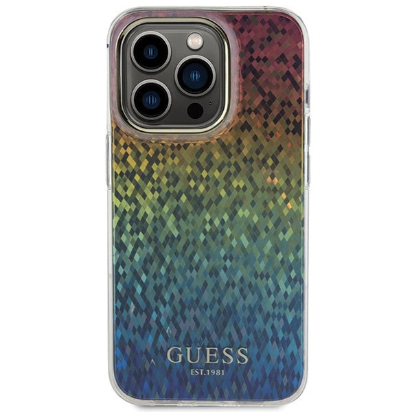 Guess IML Faceted Mirror Disco Iridescent case for iPhone 14 Pro Max - multicolored_2