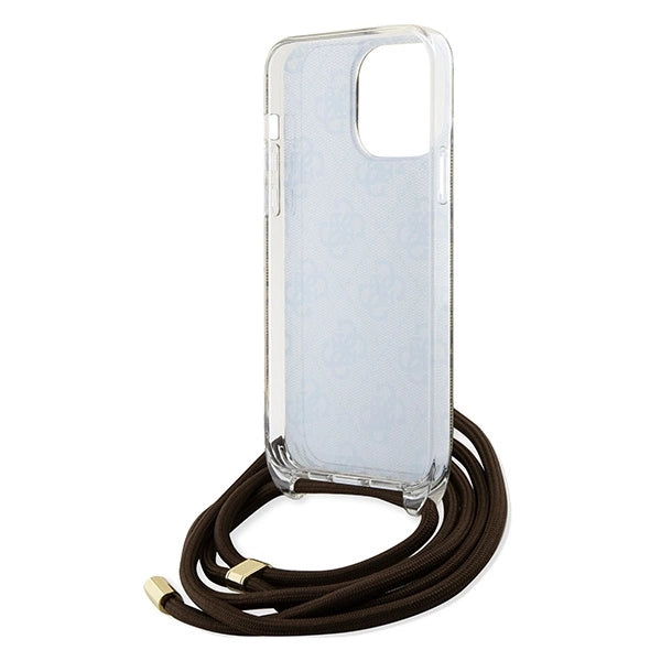 Guess Crossbody Cord 4G Print case for iPhone 15 Pro Max - brown_5