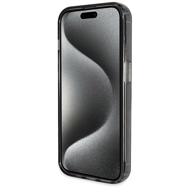 Guess Ring Stand Script Glitter MagSafe case for iPhone 14 Pro Max - black_4