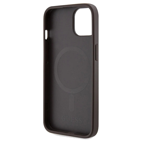 Guess 4G Printed Stripes MagSafe case for iPhone 15/14/13 - brown_6