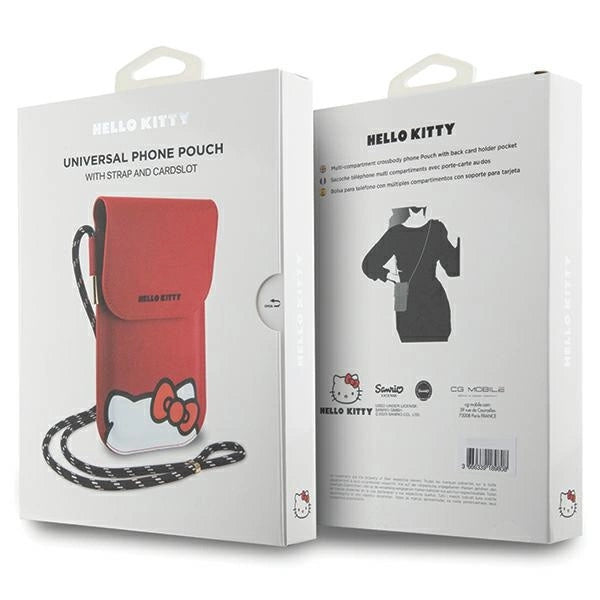 Hello Kitty Leather Hiding Kitty Cord bag - red_5