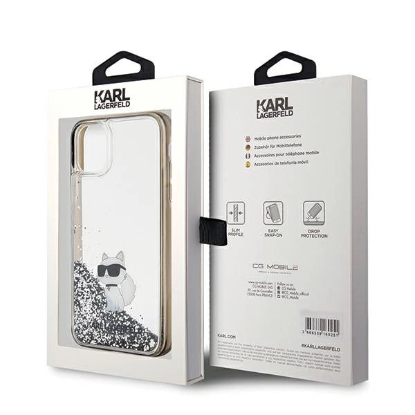 Karl Lagerfeld Liquid Glitter Choupette case for iPhone 11 / Xr - transparent_7