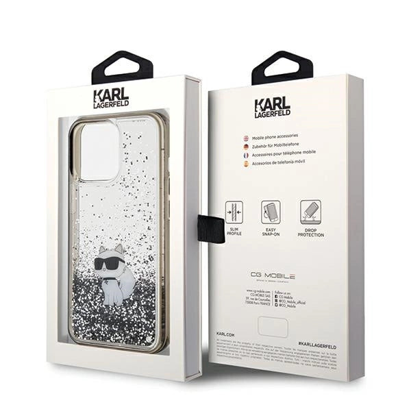 Karl Lagerfeld Liquid Glitter Choupette case for iPhone 13 Pro / 13 - transparent_7