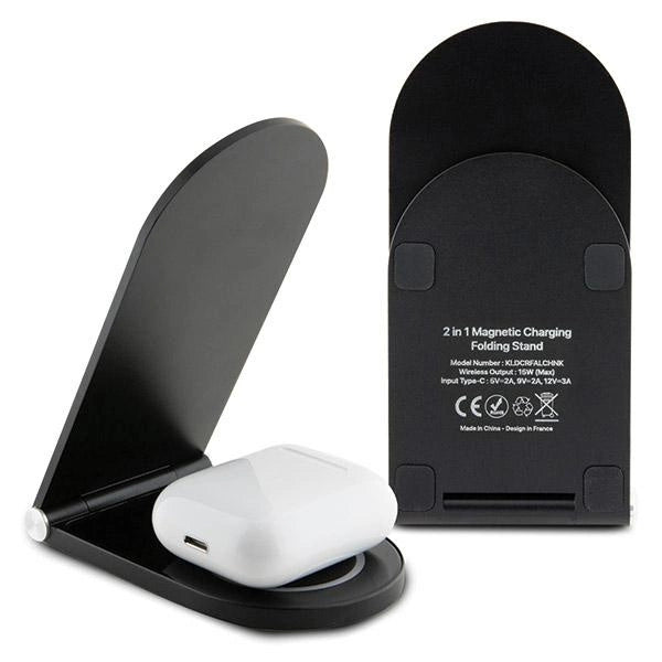 Karl Lagerfeld Choupette MagSafe induction charger 15W, foldable 2in1 - black_2