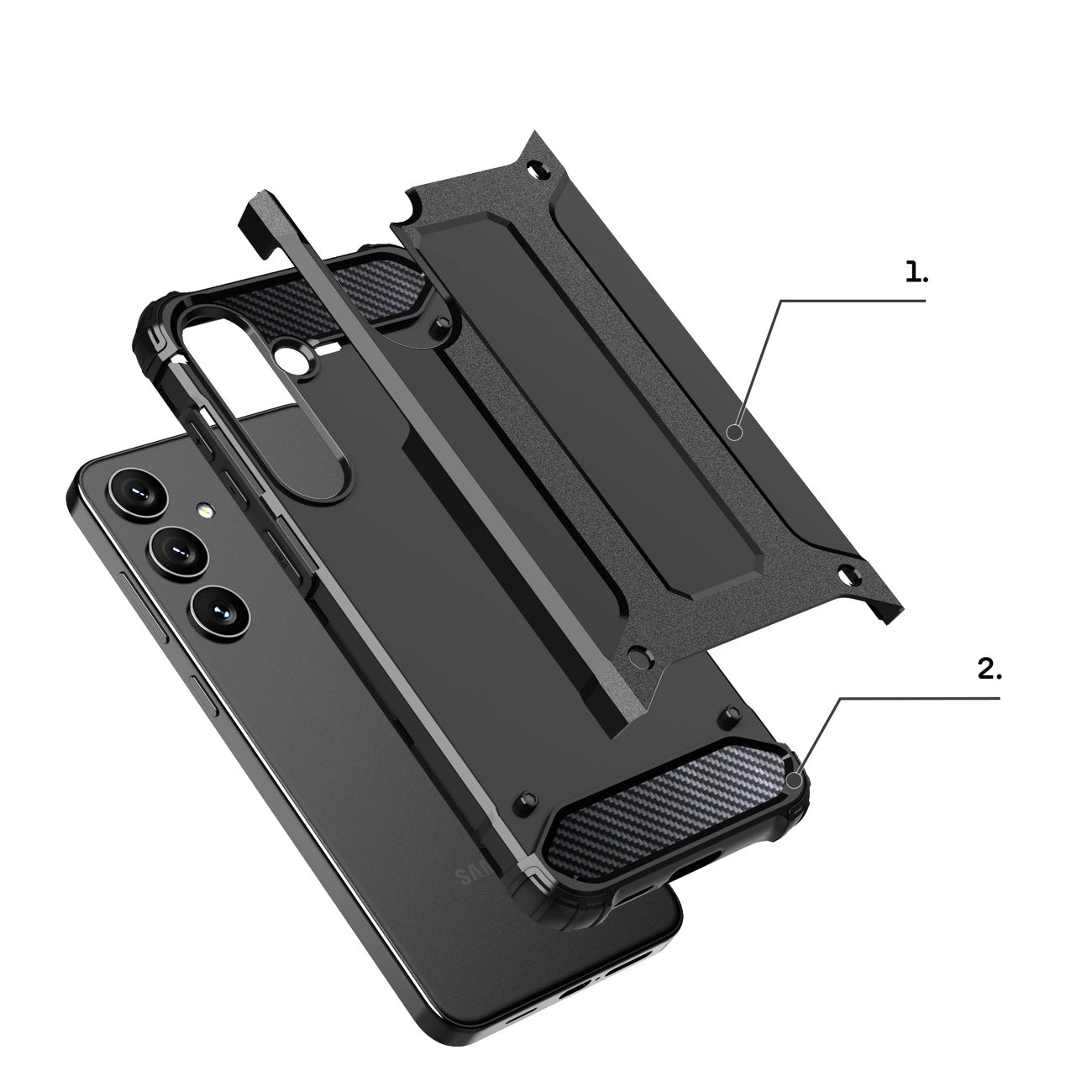 Hybrid Armor case for Samsung Galaxy S24 armored - black_6