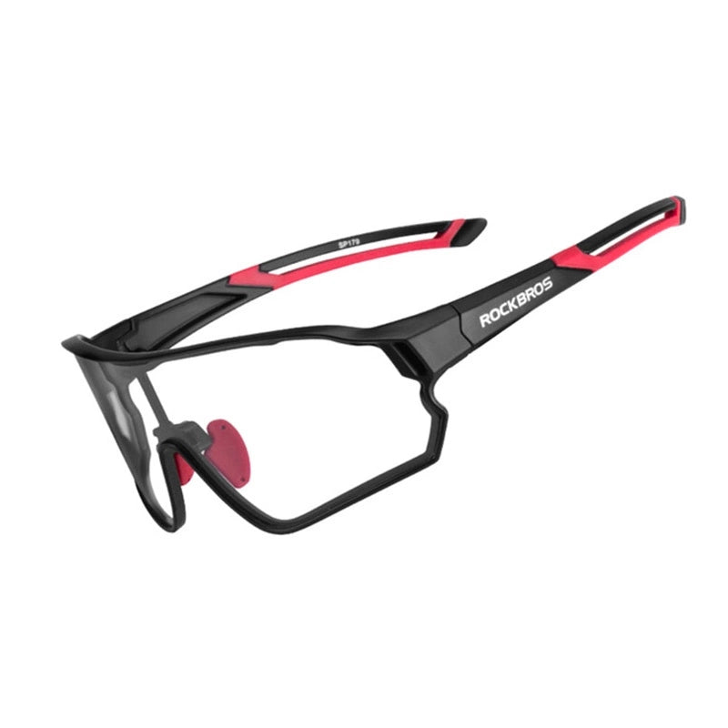 Rockbros 10135 photochromic UV400 cycling glasses - black and red_0