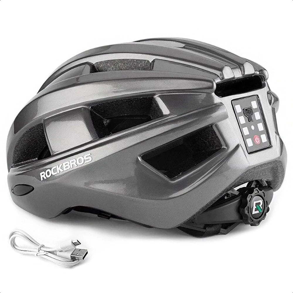 Rockbros ZK-013TI Bike Helmet Universal Size 55-60cm - Gray_1