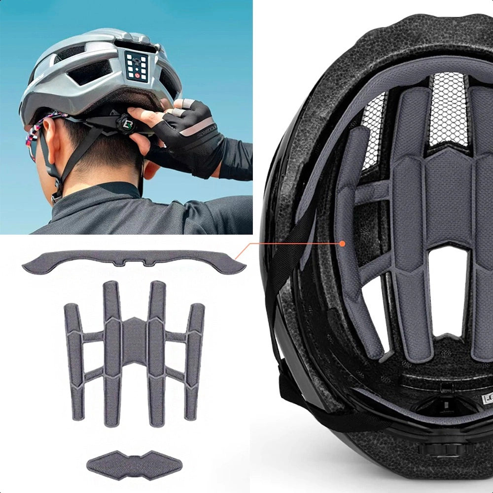 Rockbros ZK-013TI Bike Helmet Universal Size 55-60cm - Gray_6
