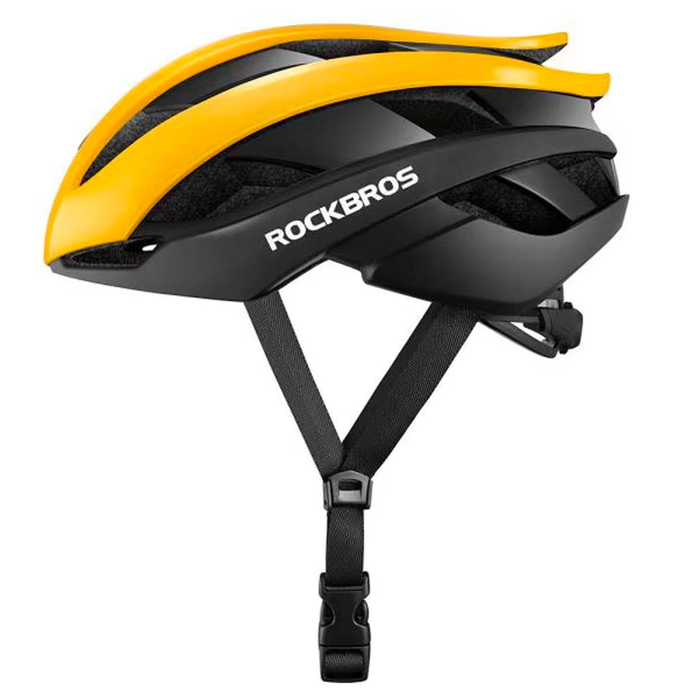 Rockbros 10110004006 bicycle helmet, size M - yellow and black_1