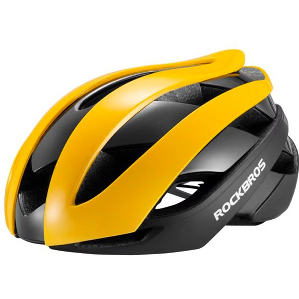 Rockbros 10110004006 bicycle helmet, size M - yellow and black_0