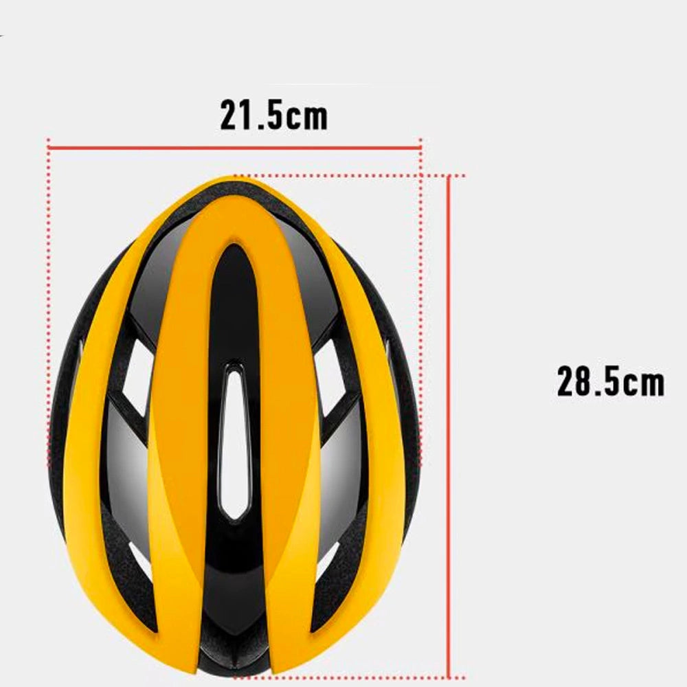 Rockbros 10110004006 bicycle helmet, size M - yellow and black_4