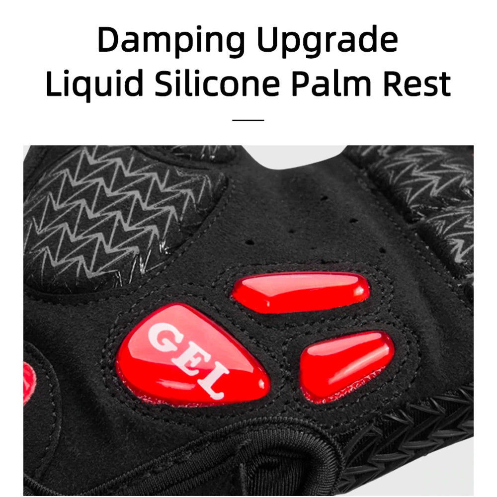 Rockbros S169BR XXL cycling gloves with gel inserts - black and red_1