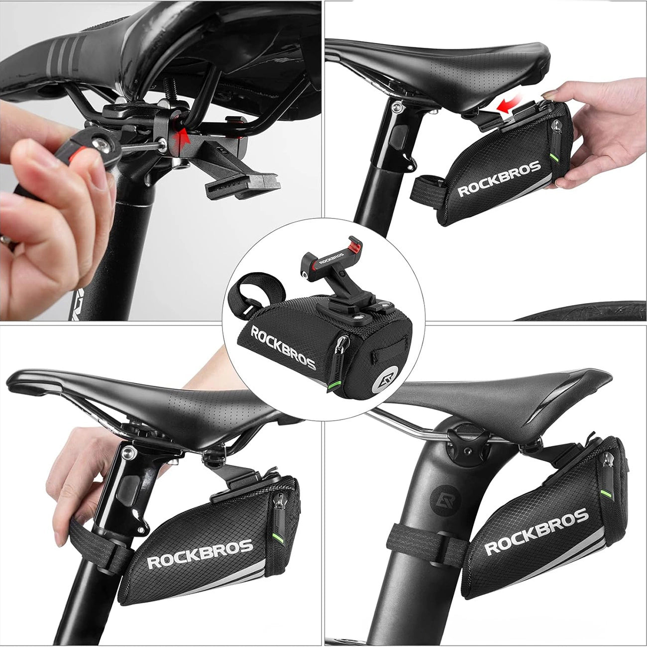 Rockbros C28 bicycle bag under the saddle - black_2