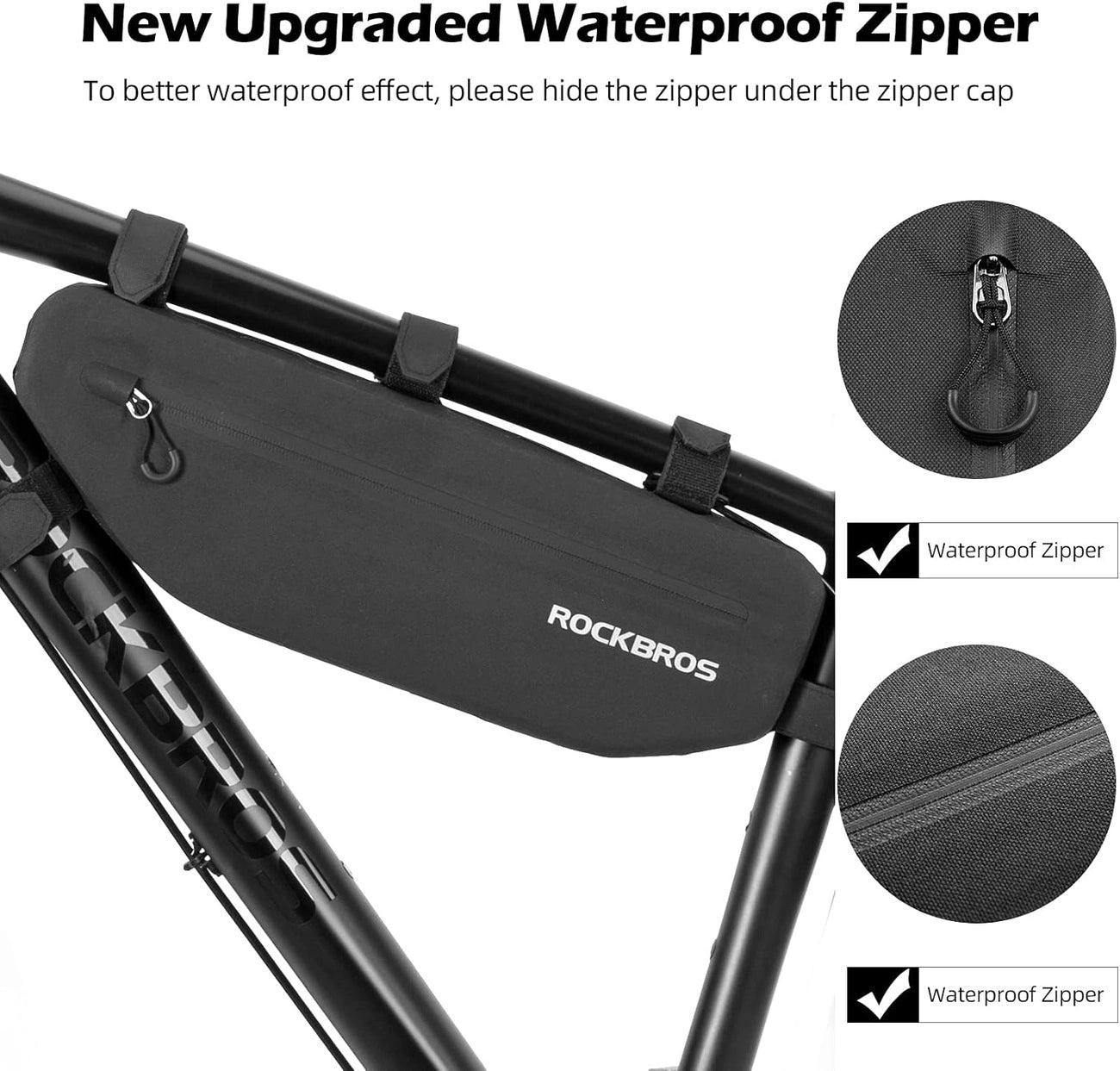 Rockbros AS-043 bicycle bag with Velcro 3l - black_21
