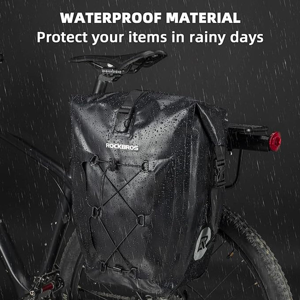 Rockbros 30140022001 waterproof bicycle bag for trunk - black_1