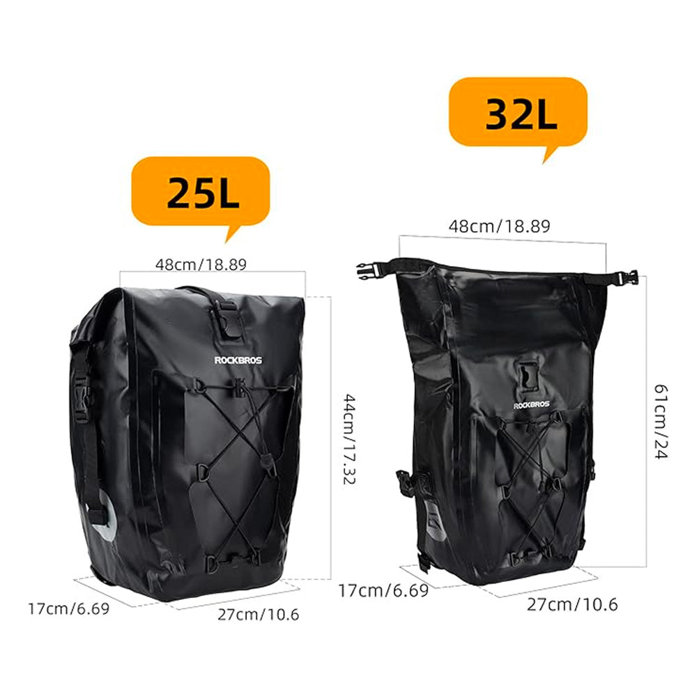Rockbros 30140022001 waterproof bicycle bag for trunk - black_5