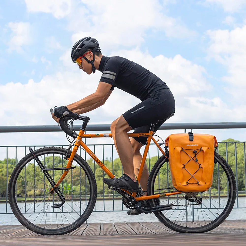 Rockbros 30140022003 waterproof bicycle bag for trunk - orange_1
