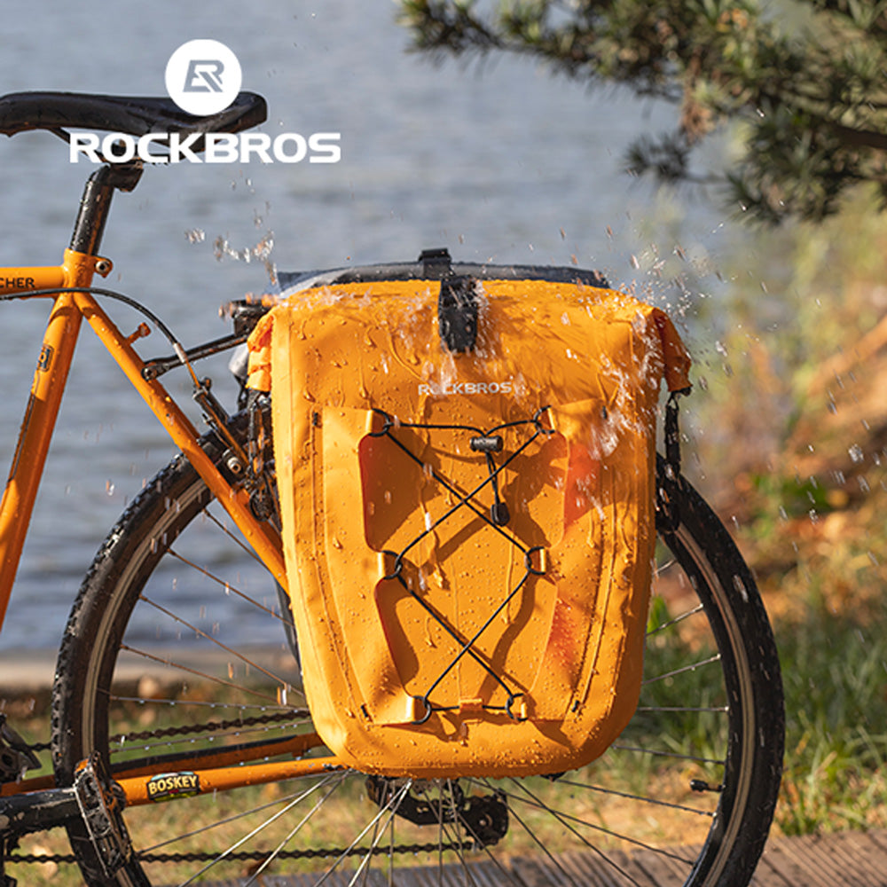 Rockbros 30140022003 waterproof bicycle bag for trunk - orange_3