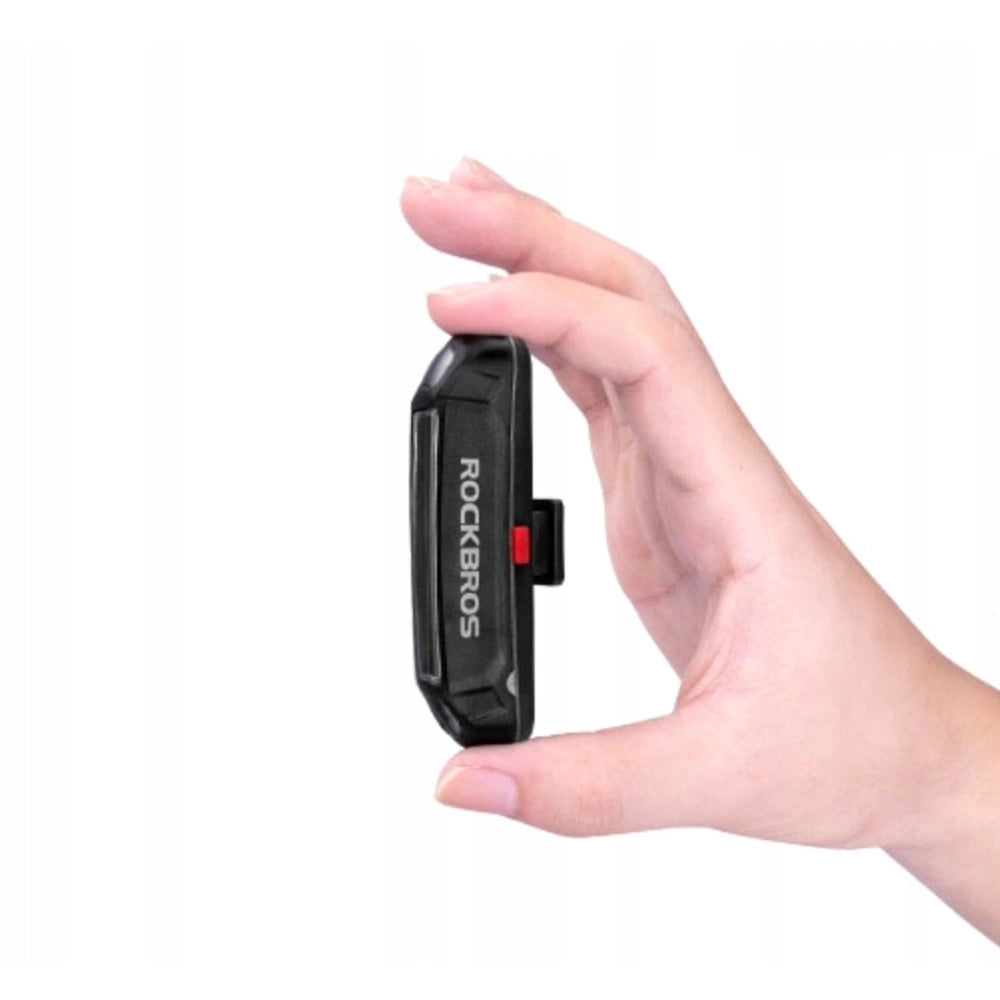 Rockbros A54BK Rear Bike Light + Micro USB - USB-A Cable - Black_1