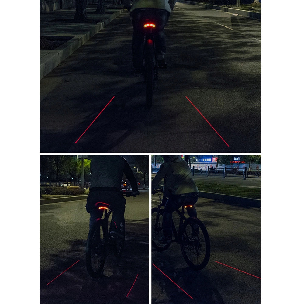 Rockbros LKWD-R1 Rear Bike Light with Laser and Remote Control + Micro USB - USB-A Cable - Black_4