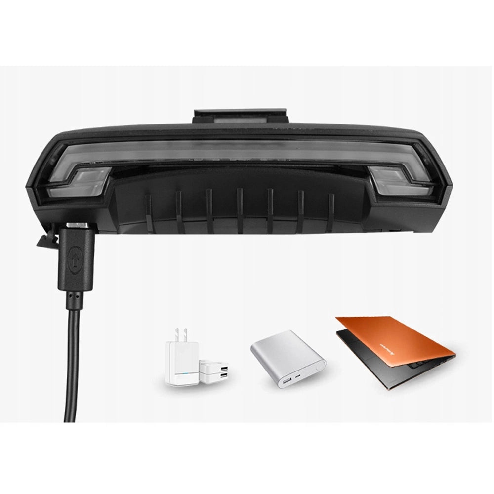 Rockbros LKWD-R1 Rear Bike Light with Laser and Remote Control + Micro USB - USB-A Cable - Black_7