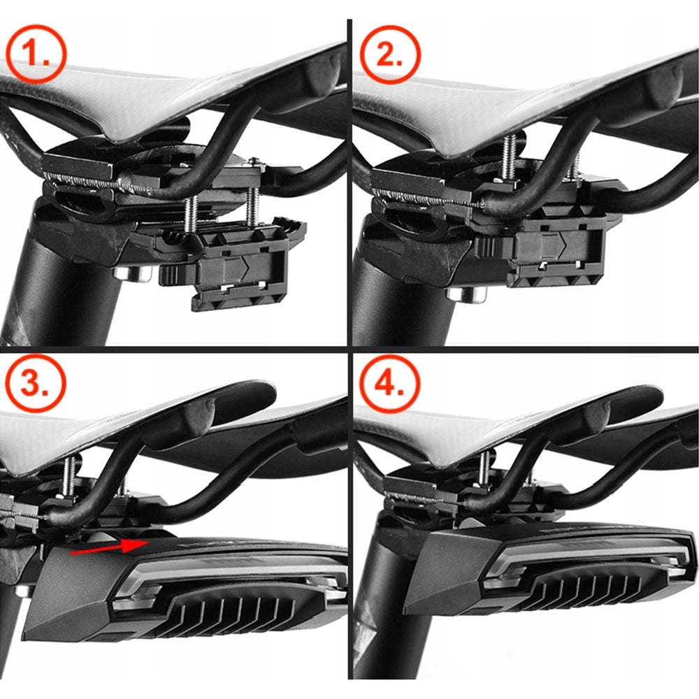 Rockbros LKWD-R1 Rear Bike Light with Laser and Remote Control + Micro USB - USB-A Cable - Black_8
