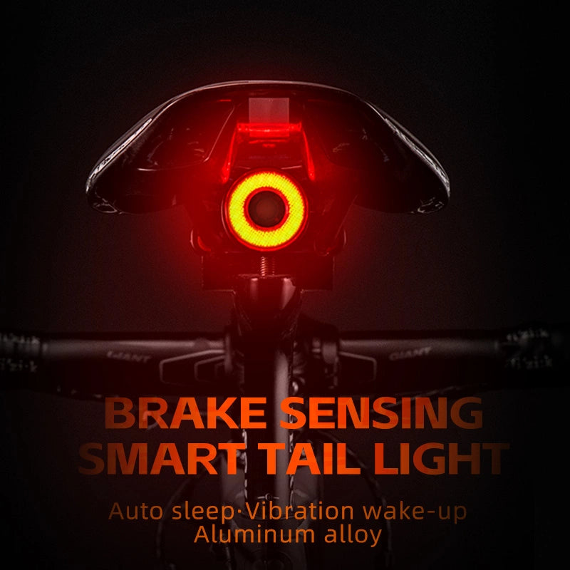 Rockbros Q5 Rear Bike Light with Intelligent Stop System - Black_25
