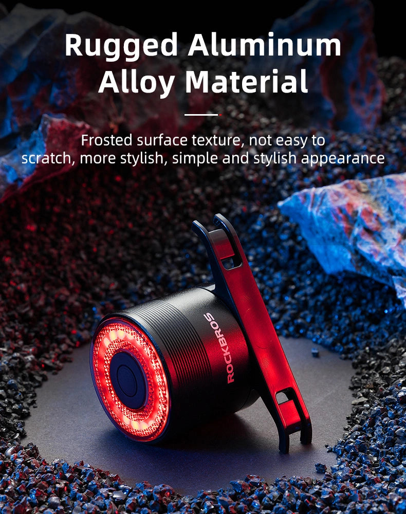 Rockbros Q3 Rear Bike Light with Smart Stop System - Black_10