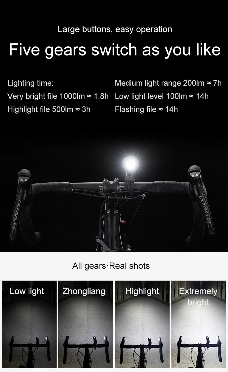 Rockbros V9M-1000 front bicycle light 1000lm - black_12