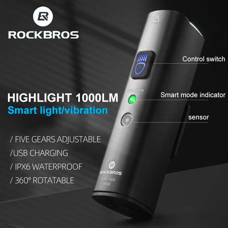 Rockbros V9M-1000 front bicycle light 1000lm - black_1