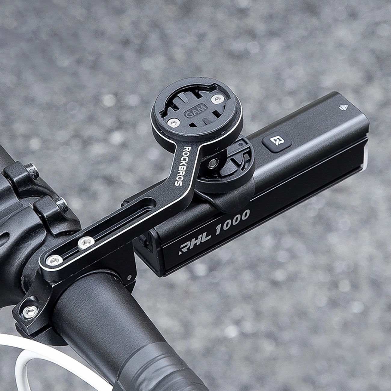 Rockbros 24610002001 front bicycle light 1000 lm + USB-C - USB-A cable - black_7