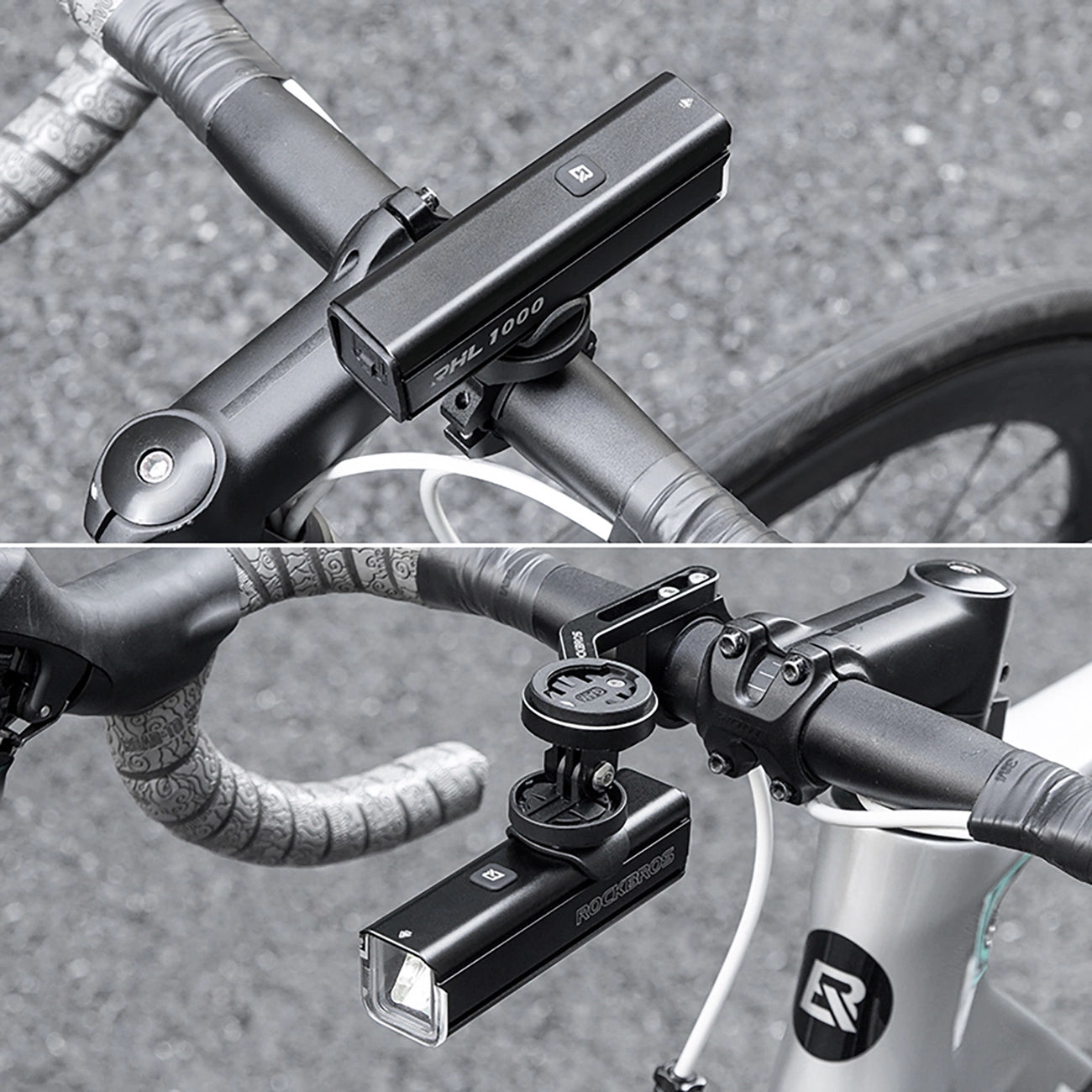 Rockbros 24610002001 front bicycle light 1000 lm + USB-C - USB-A cable - black_18