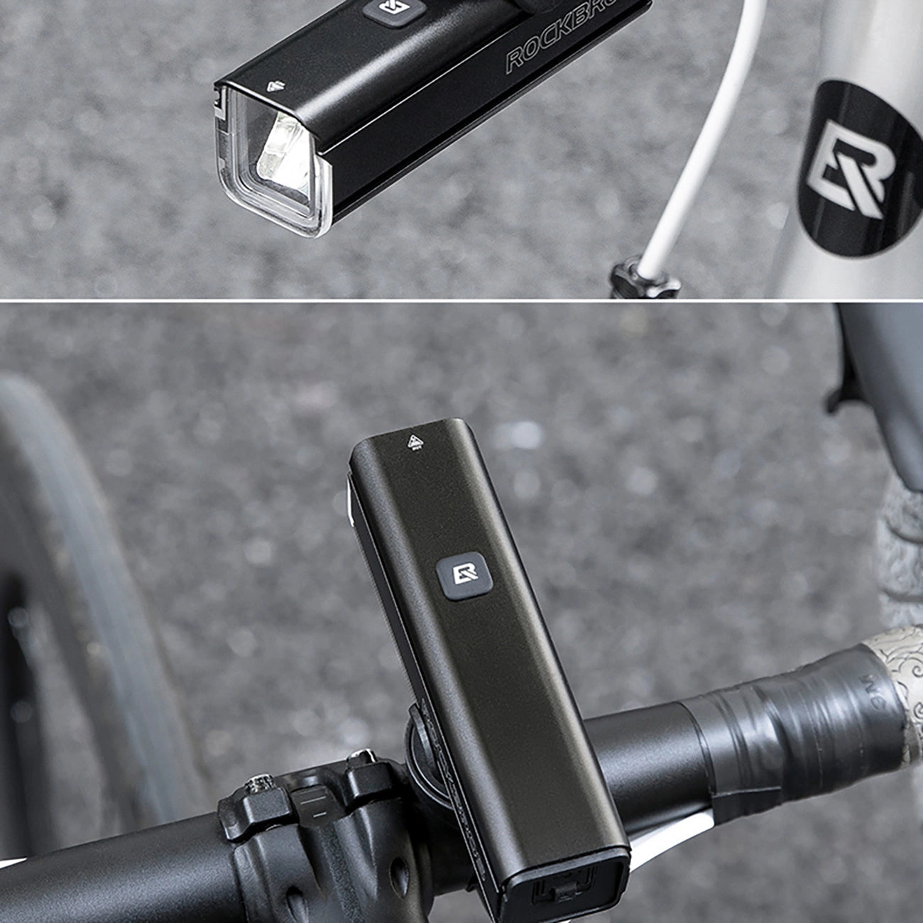 Rockbros 24610002001 front bicycle light 1000 lm + USB-C - USB-A cable - black_24